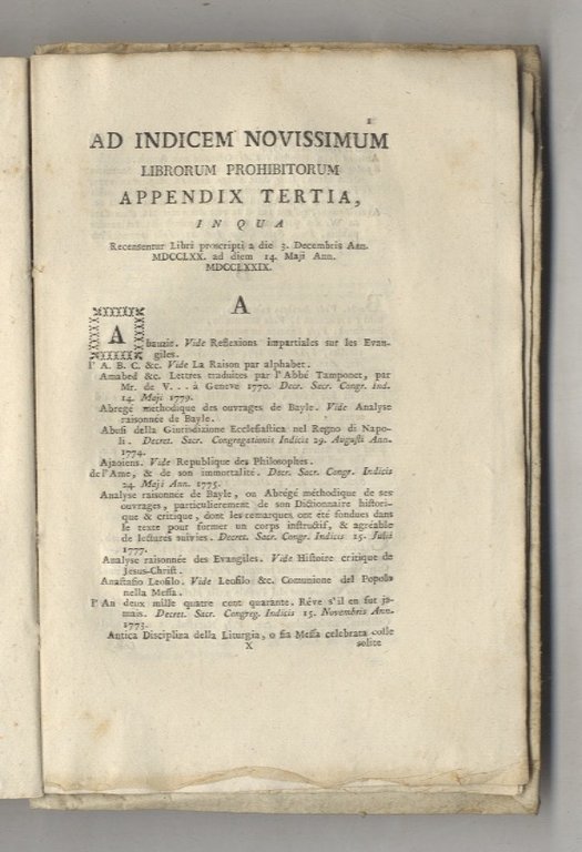 Index Librorum Prohibitorum Sanctissini D. N. Benedicti XIV pontificis maximi … | Immagine Gallery 3