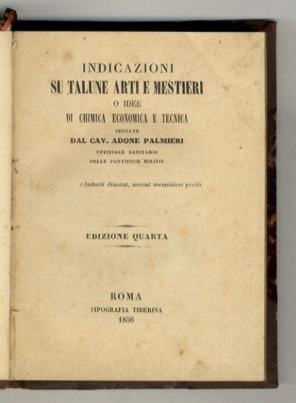 Indicazioni su talune arti e mestieri, o idee di chimica … | Immagine principale