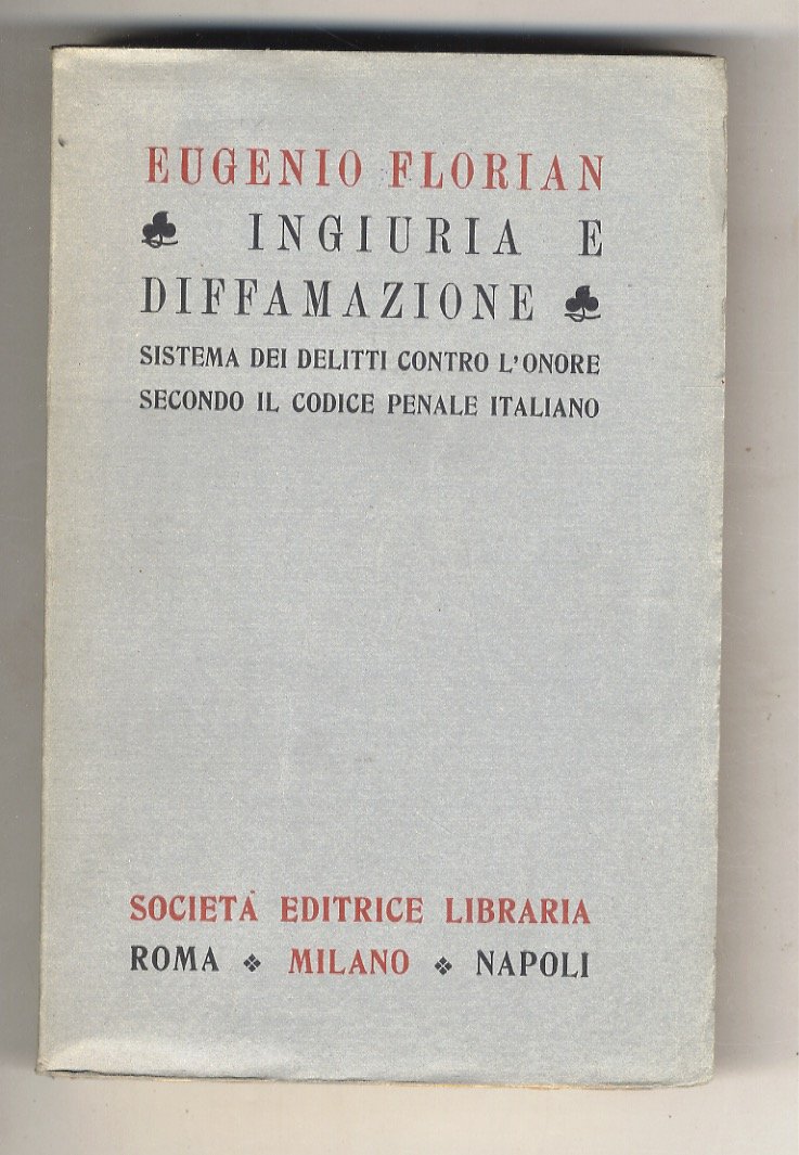 Ingiuria e diffamazione. Sistema dei delitti contro l'onore secondo il …