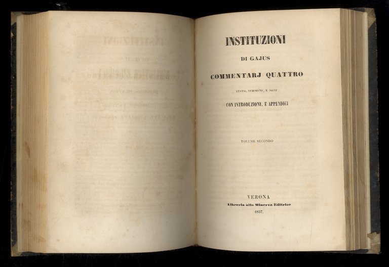 Instituzioni di Gajus commentarj quattro. Testo, versione, e note con …