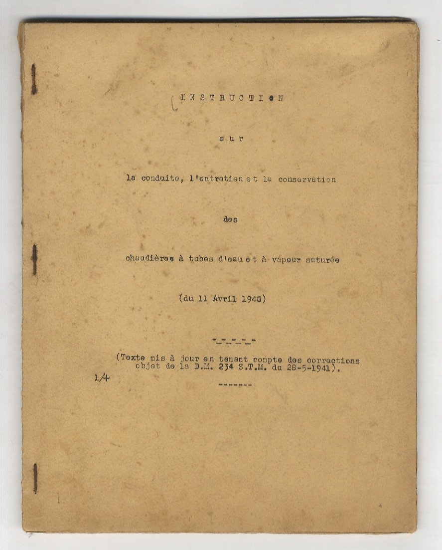 Instruction sur la conduite, l'entretien et la conservation des chaudièeres …