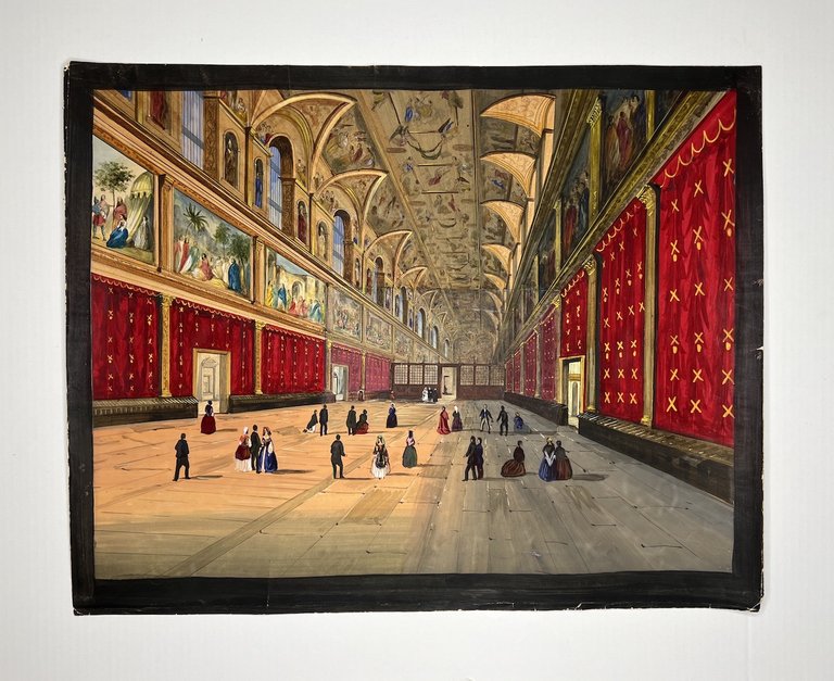 Interno della Cappella Sistina con particolari e pitture d'invenzione. | Immagine Gallery 2