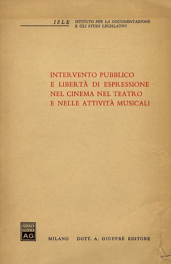 INTERVENTO pubblico e libertà di espressione nel cinema, nel teatro …