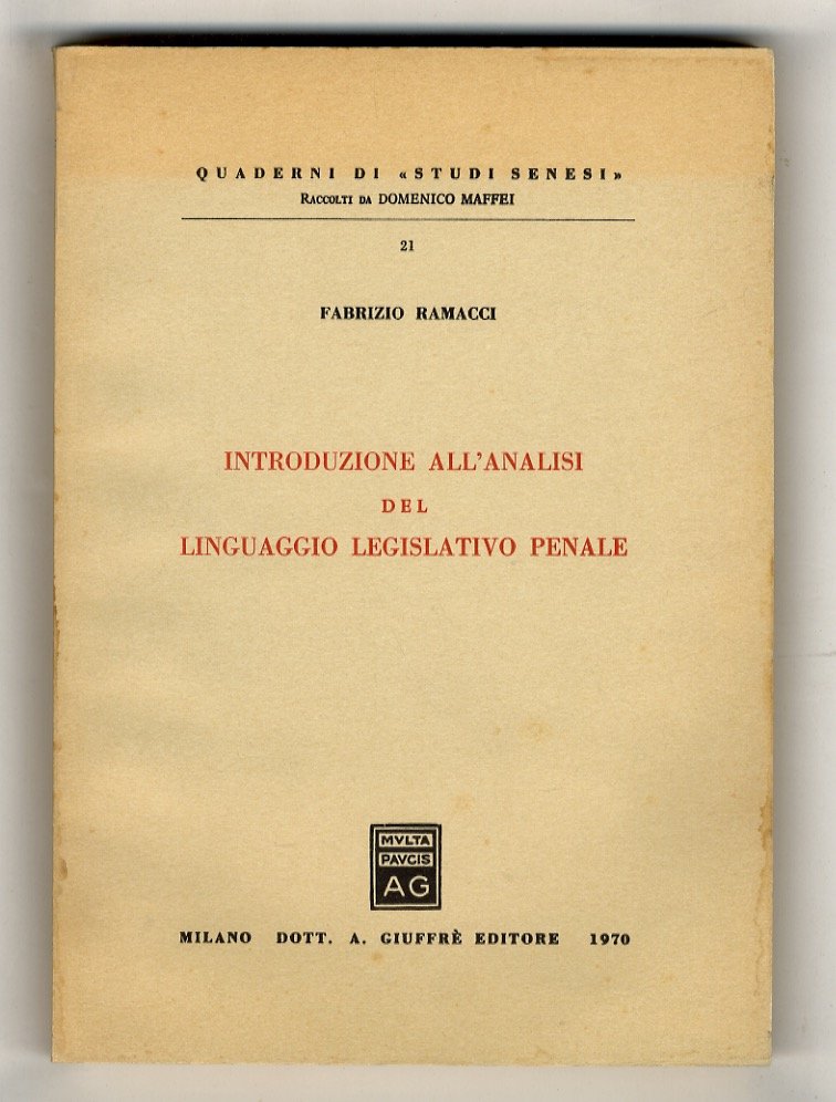 Introduzione all'analisi del linguaggio legislativo penale.