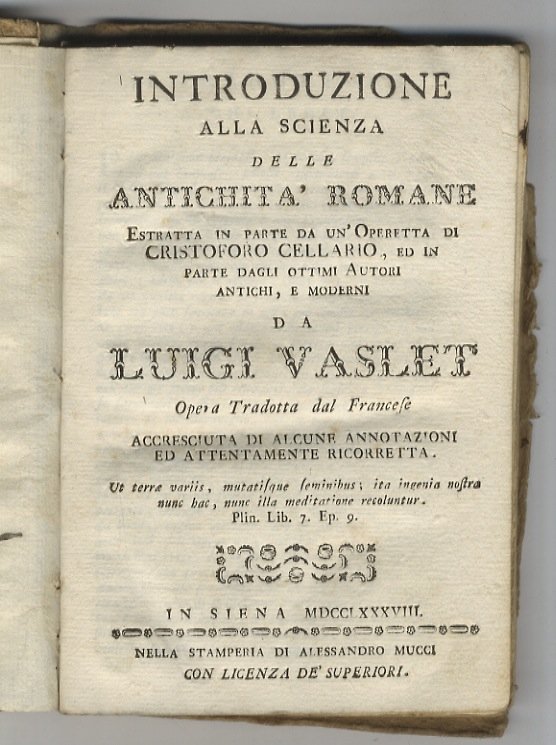 Introduzione alla scienza delle antichità romane estratta in parte da …