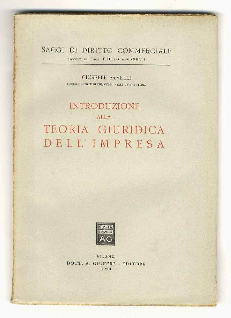 Introduzione alla teoria giuridica dell'impresa.
