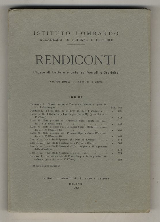 Istituto Lombardo Accademia di Scienze e Lettere. Rendiconti. Classe di … | Immagine Gallery 2