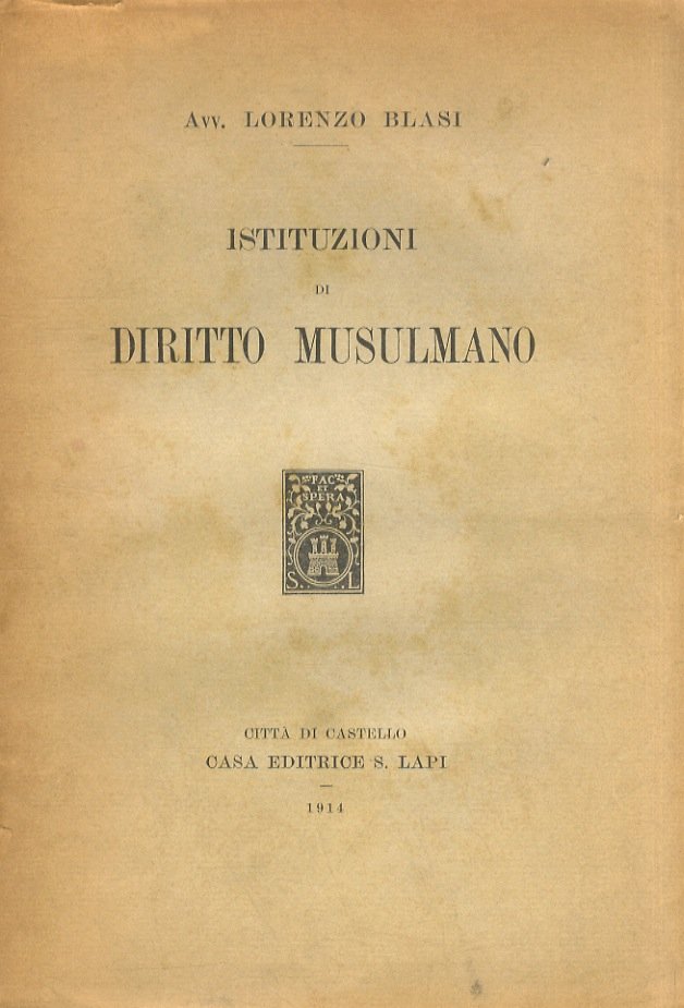 Istituzioni di diritto musulmano.