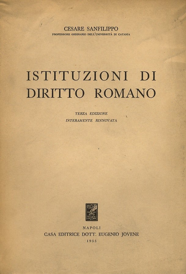 Istituzioni di diritto romano.