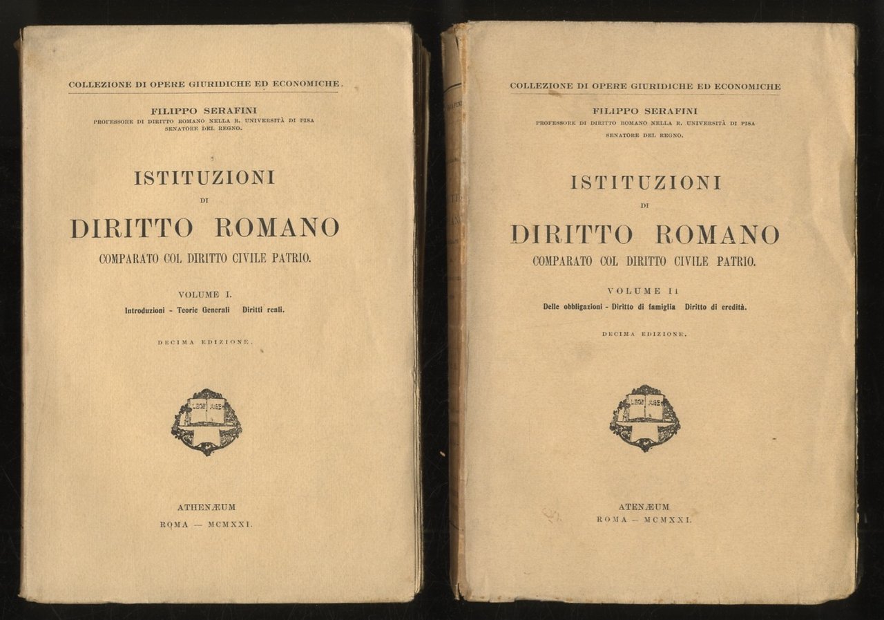Istituzioni di diritto romano comparato col diritto civile patrio. Decima …