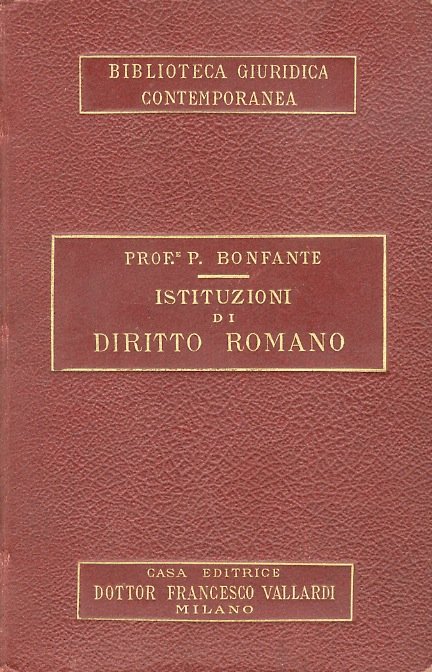 Istituzioni di diritto romano. Ottava edizione.