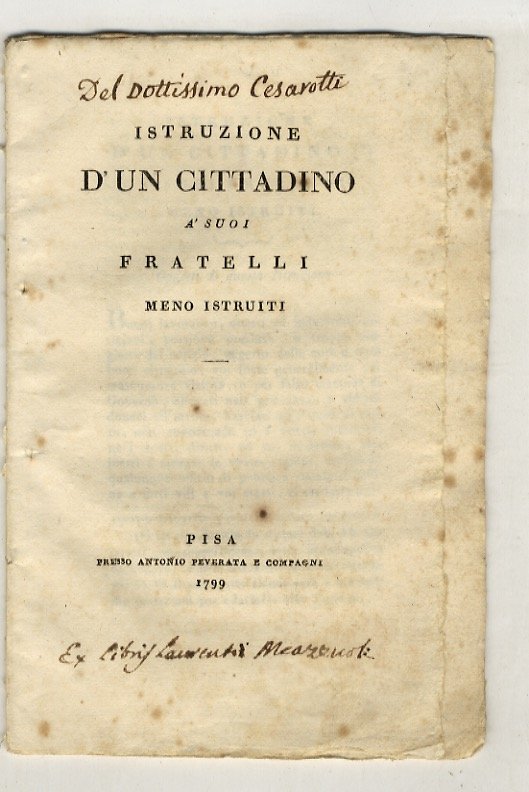 Istruzione d'un cittadino a' suoi fratelli meno istruiti. | Immagine principale