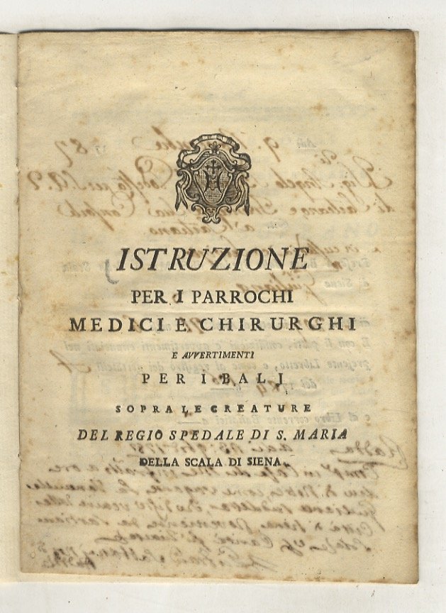 ISTRUZIONE per i parrochi, medici e chirurghi e avvertimenti per …