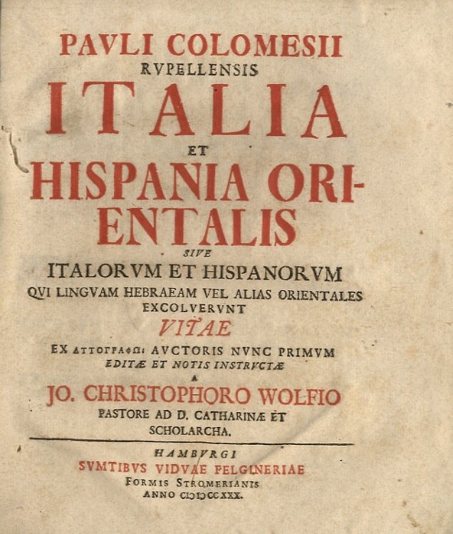 Italia et Hispania Orientalis sive Italorum et Hispanorum qui linguam … | Immagine Gallery 1