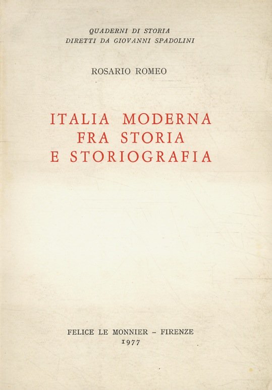Italia moderna fra storia e storiografia.