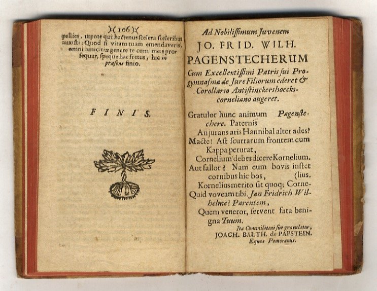 J.C. Groningani De jure filiorum progymnata juridicum. [Legato con:] Pagenstecher …