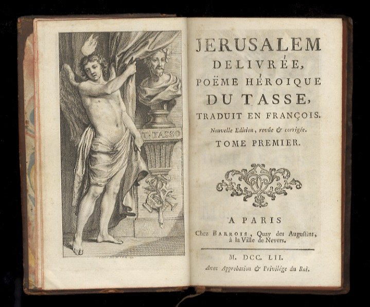 Jerusalem delivrée poëme héroique du Tasse traduit en françois. Nouvelle edition, revue & corrigée. Tome premier [- tome second].