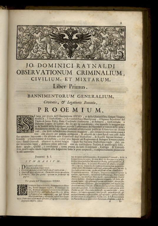 Jo. Dominici Raynaldi [.] Observationum criminalium, civilium et mixtarum, liber …