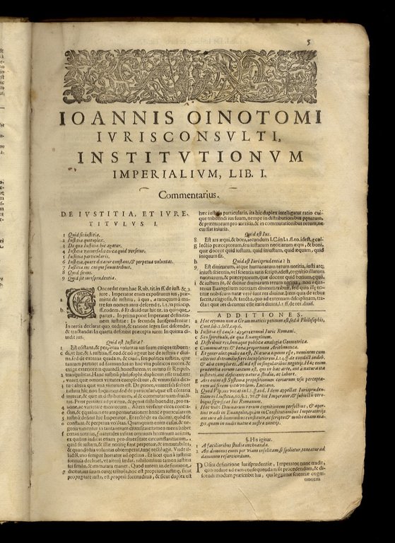 Jo. Oinotomi in quatuor Institutionum Imperialium Justiniani Imp. Libros, Commentarii …