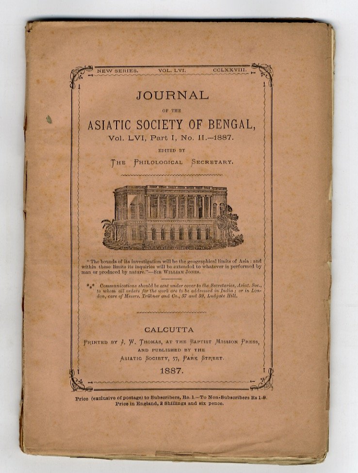 Journal of the Asiatic Society of Bengal. Vol. LVI, Part … | Immagine principale