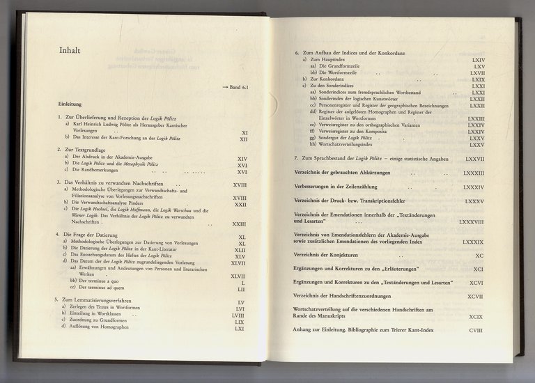 Kant-Index. Band 6: Stellenindex und Konkordanz zur “Logik Pölitz” Erstellt …