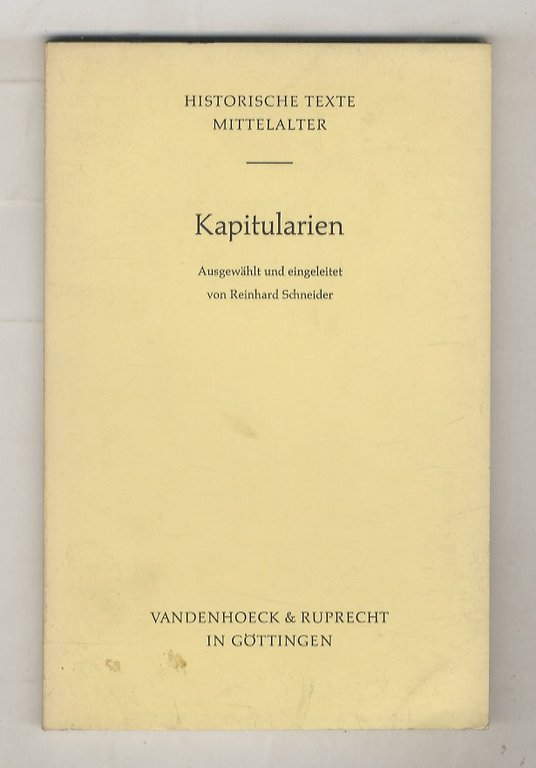 Kapitularien. Ausgewählt und eingeleitet (.)
