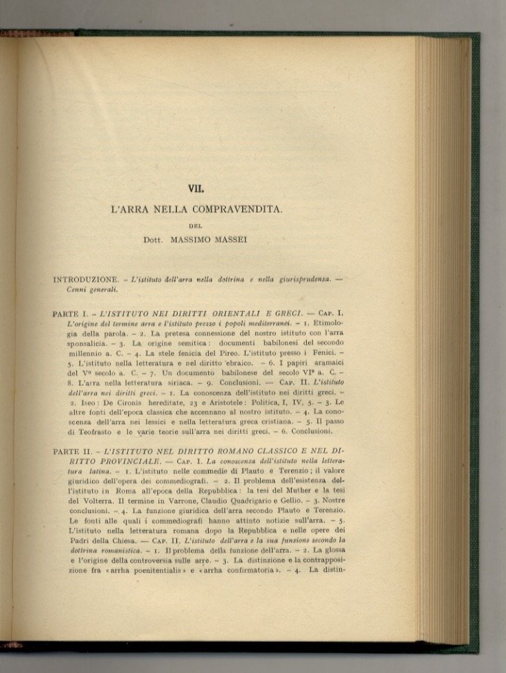 L'arra nella compravendita. (In: "Bullettino dell'Istituto di Diritto Romano «Vittorio …