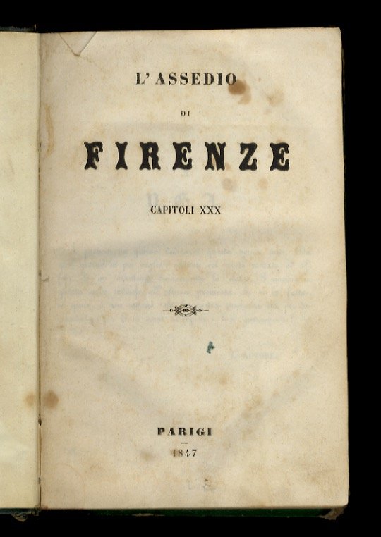 L'assedio di Firenze. Capitoli XXX.