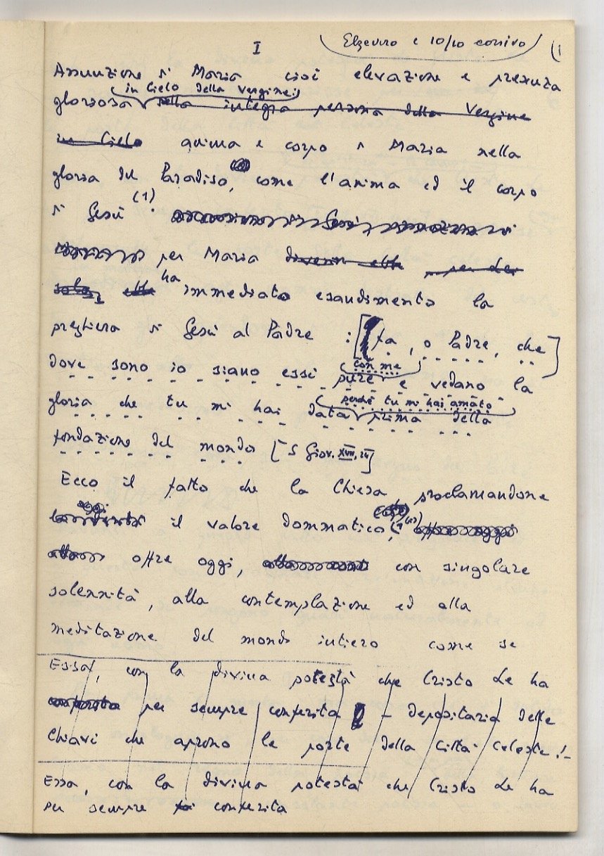 L'Assunzione di Maria. Natale 1977.