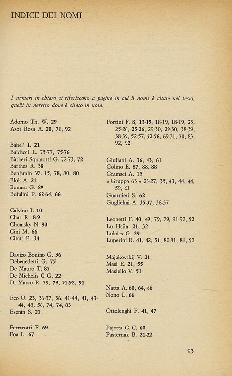 L'autocritica dell'intellettuale.