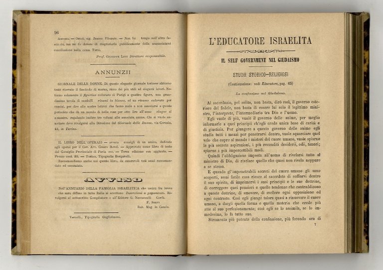 L'educatore israelita. Giornale mensile per la storia e lo spirito …