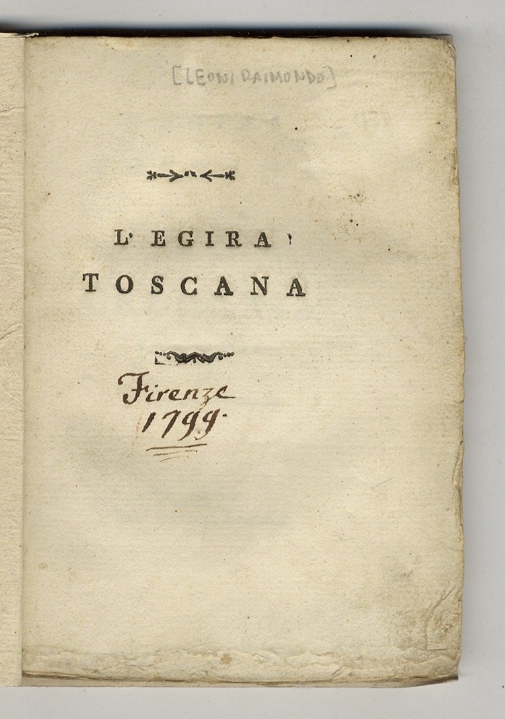 L'Egira toscana o sia La Cremania con note.