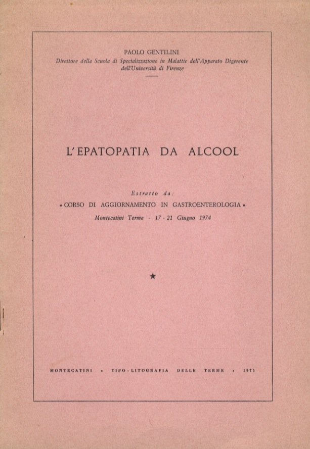 L'epatopatia da alcool.