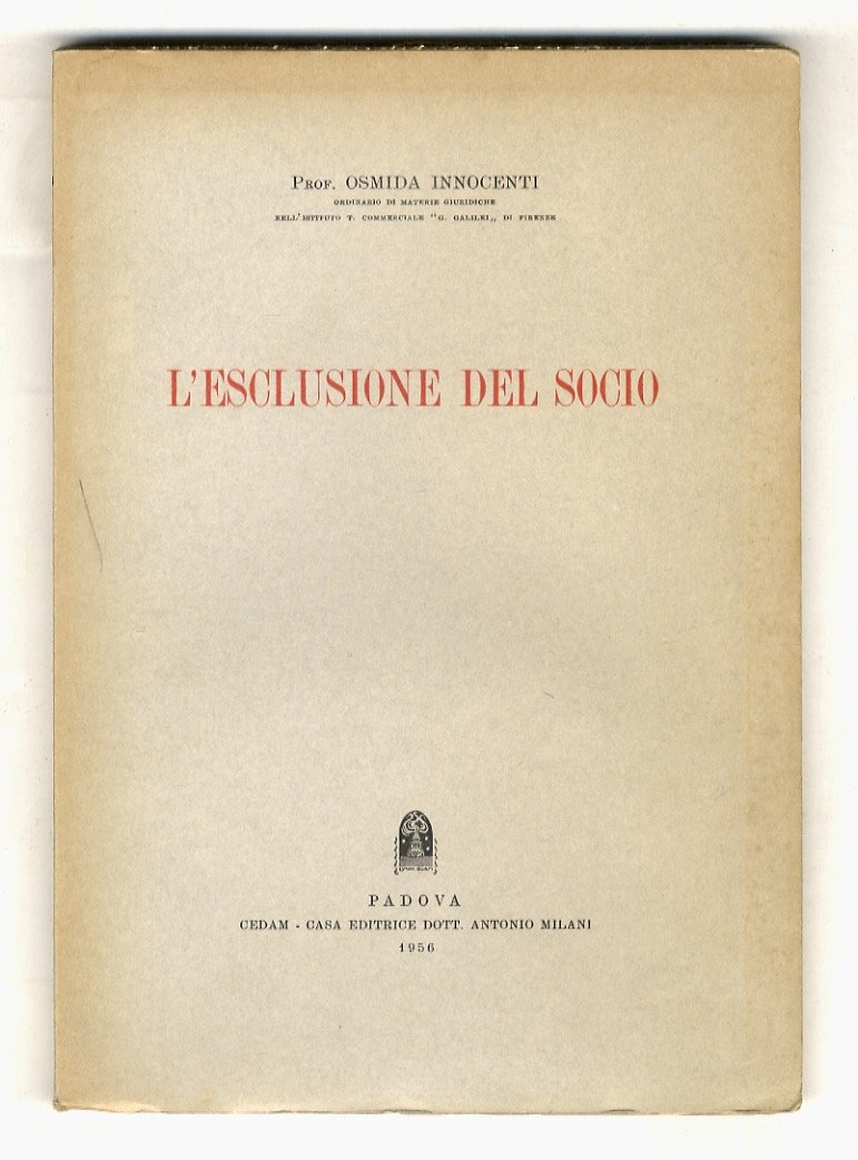 L'esclusione del socio.