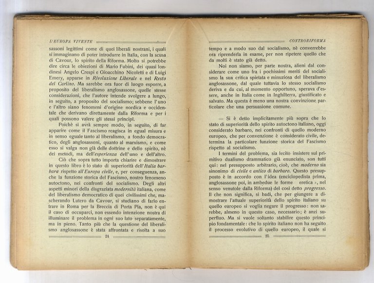 L'Europa vivente. Teoria storica del sindacalismo nazionale. Con prefazione di …