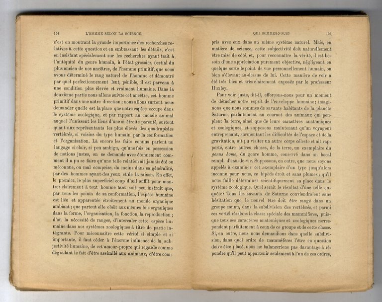 L'Homme selon la Science. Son passè, son présent, son avenir, …