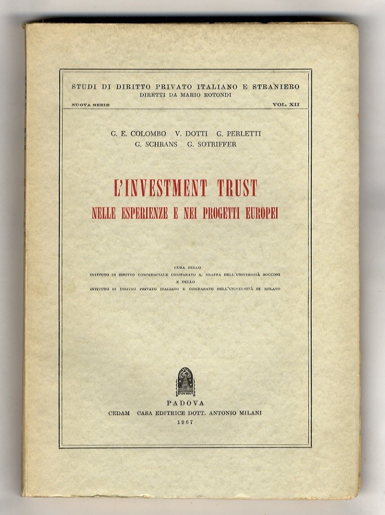 L'investment trust nelle esperienze e nei progetti europei.