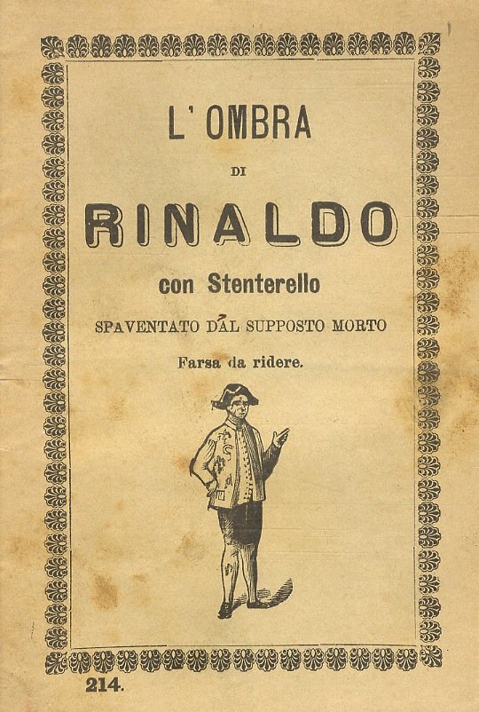 L'ombra di Rinaldo con Stenterello spaventato dal supposto morto. Nuova …