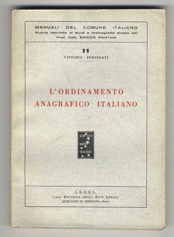 L'ordinamento anagrafico italiano.