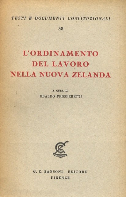 L'ordinamento del lavoro in Nuova Zelanda.