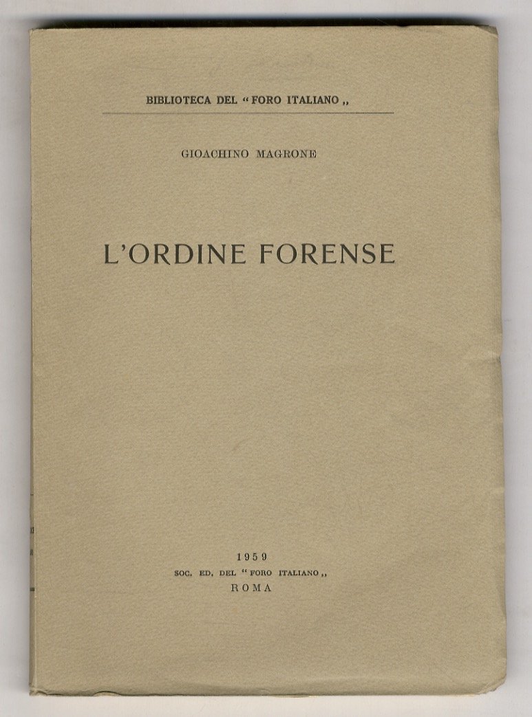 L'Ordine Forense.