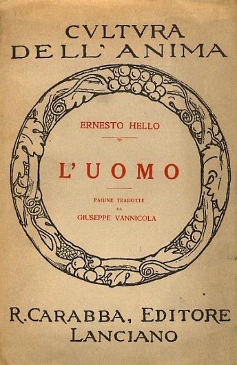 L'uomo. Pagine tradotte da Giuseppe Vannicola. | Immagine principale