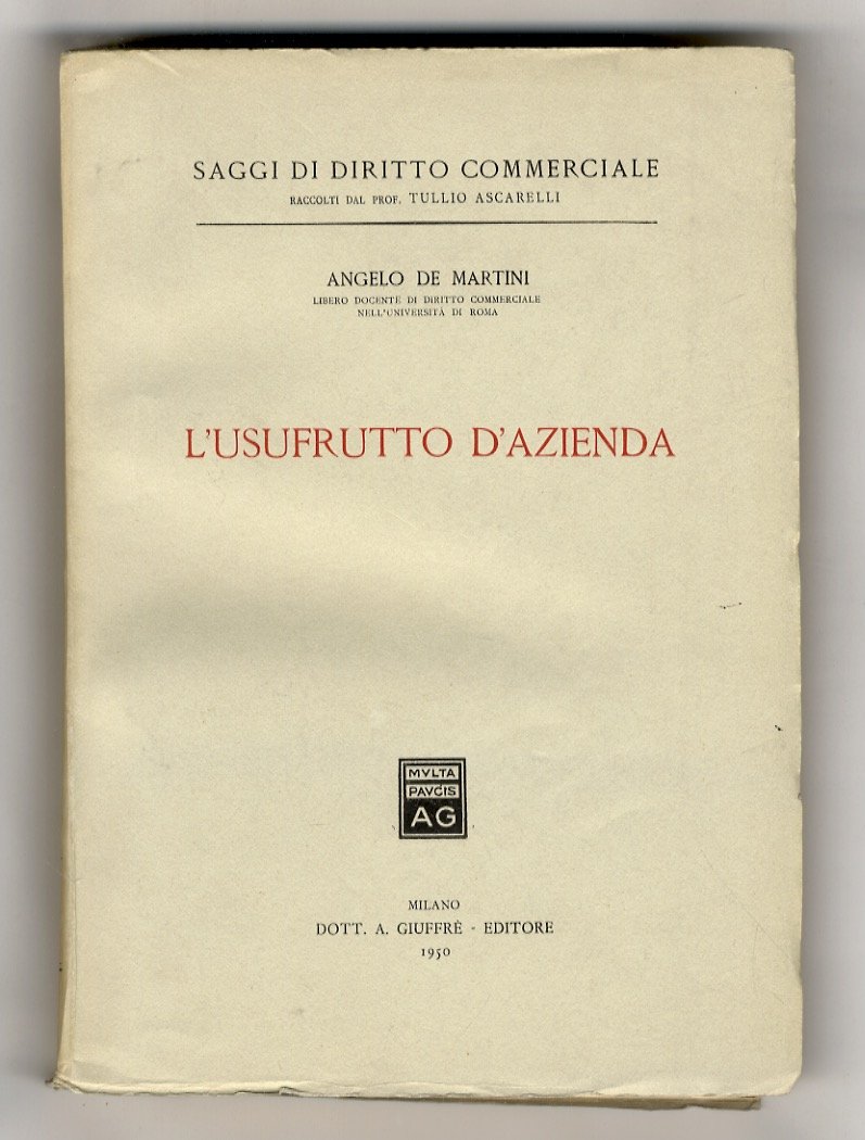L'usufrutto d'azienda.