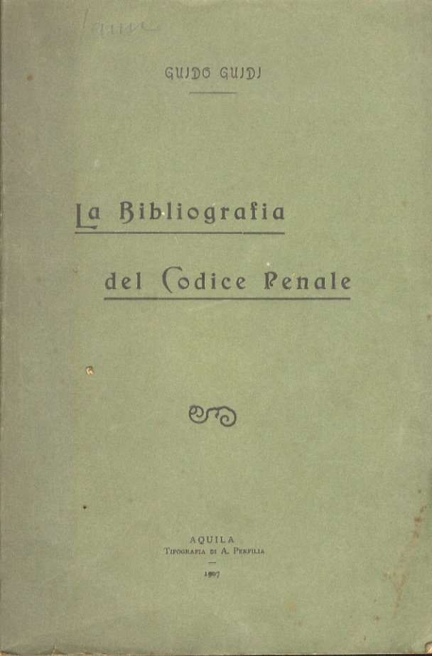 La bibliografia del codice penale. | Immagine principale