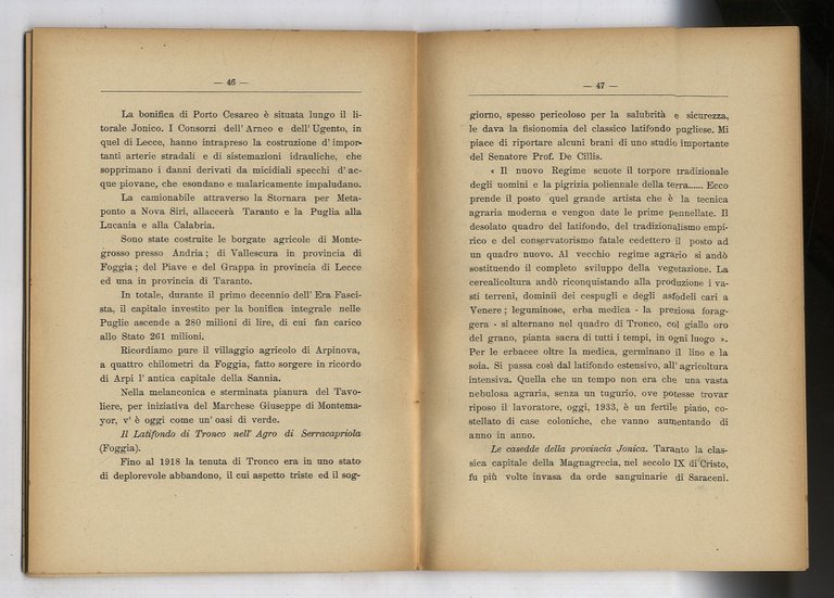 La bonifica integrale da un capo all'altro d'Italia.