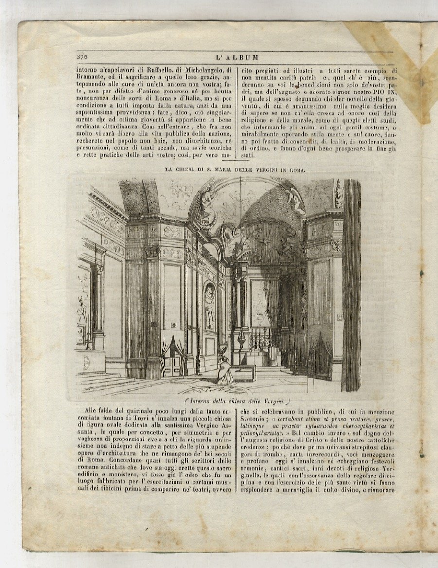 La chiesa di Santa Maria delle Vergini in Roma.