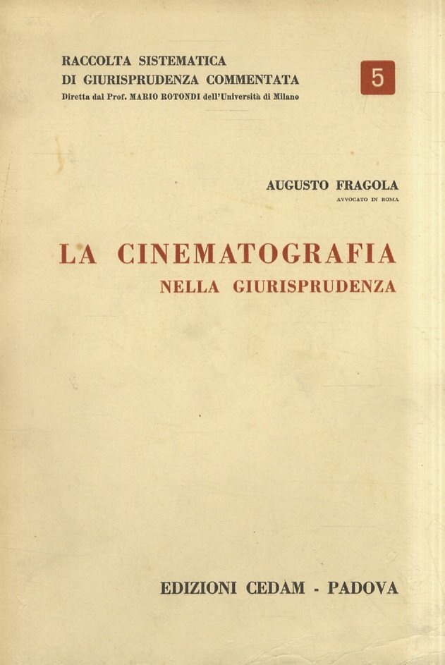 La cinematografia nella giurisprudenza.