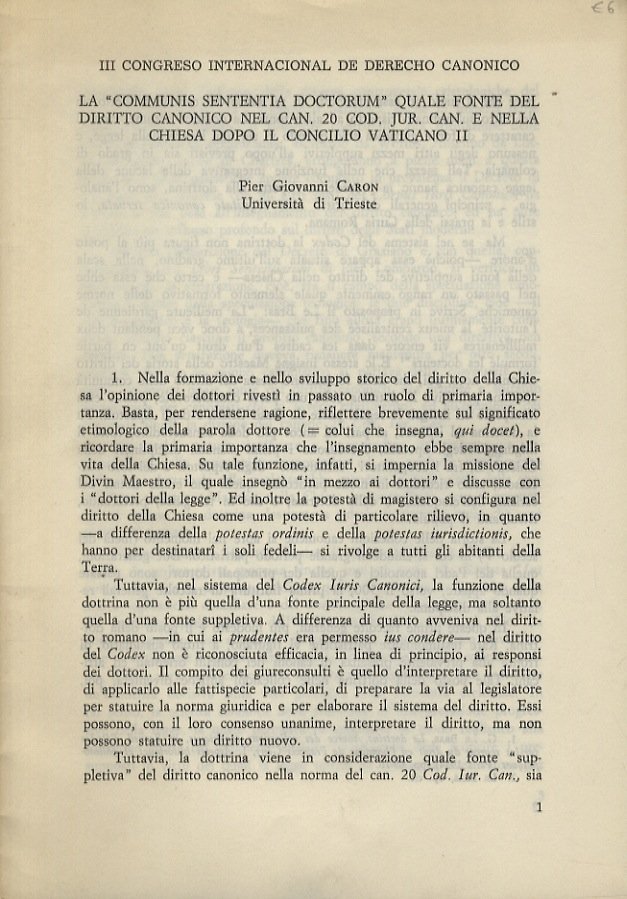 La “Communis Sententia Doctorum” quale fonte del diritto canonico nel …