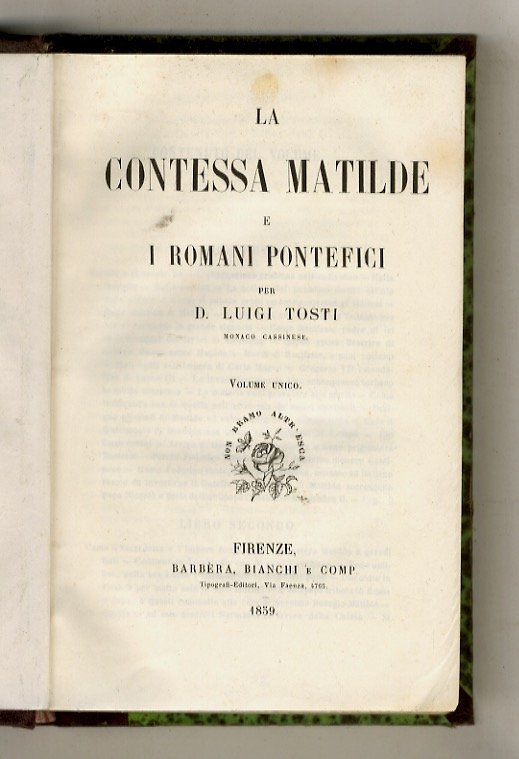 La contessa Matilde e i romani pontefici (.).