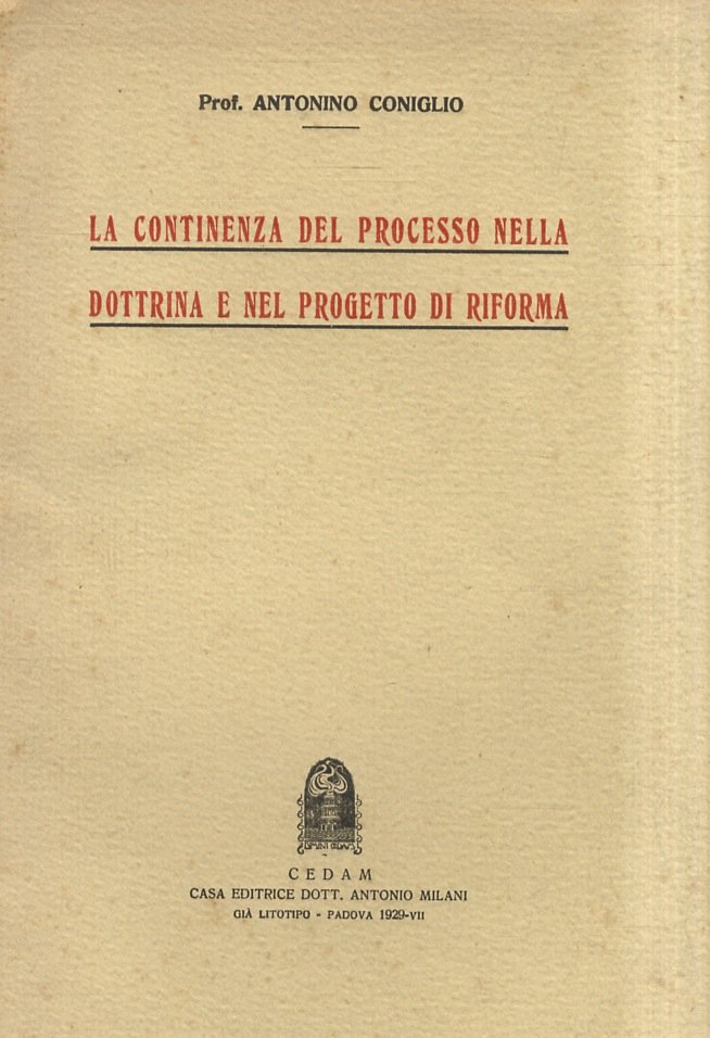 La continenza del processo nella dottrina e nel progetto di …